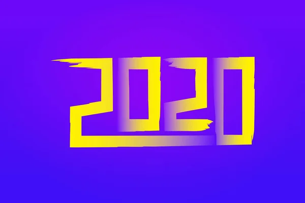 그라데이션으로 2020 받으세요 디자인 — 스톡 벡터