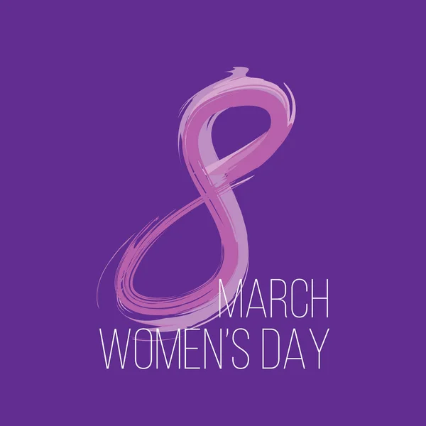 8 mars Carte de voeux de la Journée internationale de la femme — Image vectorielle