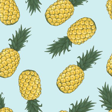 ananas mavi seamless modeli