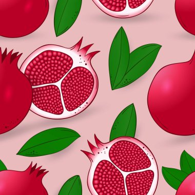 Nar yaprakları ile Seamless Modeli 