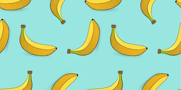 Nahtloses Muster aus Bananen — Stockvektor