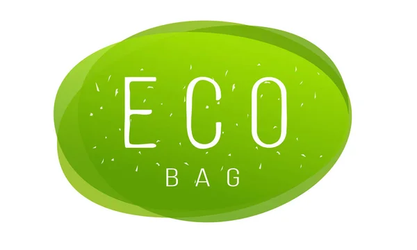 Mano - inscripción escrita - eco bag — Vector de stock