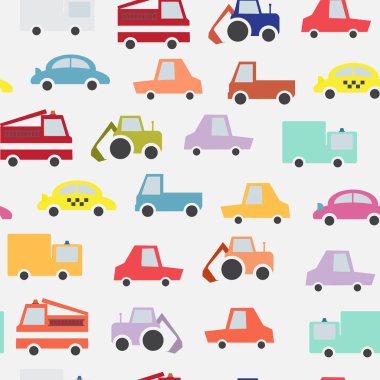 Karikatür komik arabalar sorunsuz desen