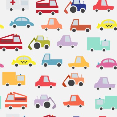 Karikatür komik arabalar sorunsuz desen 