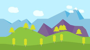 Yaz doğa manzara yatay dikişsiz arka plan