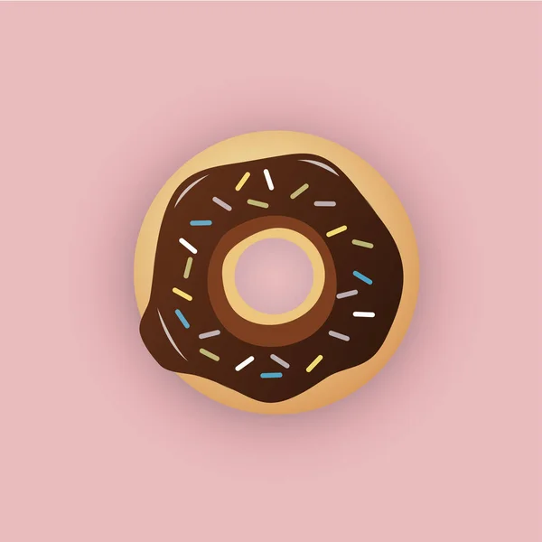 Estilo plano donut ilustración — Vector de stock