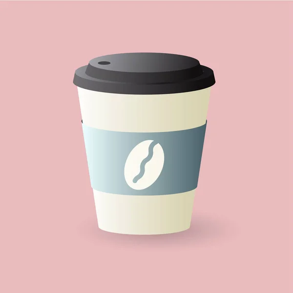 Flache Kaffeetasse Vektor Illustration — Stockvektor