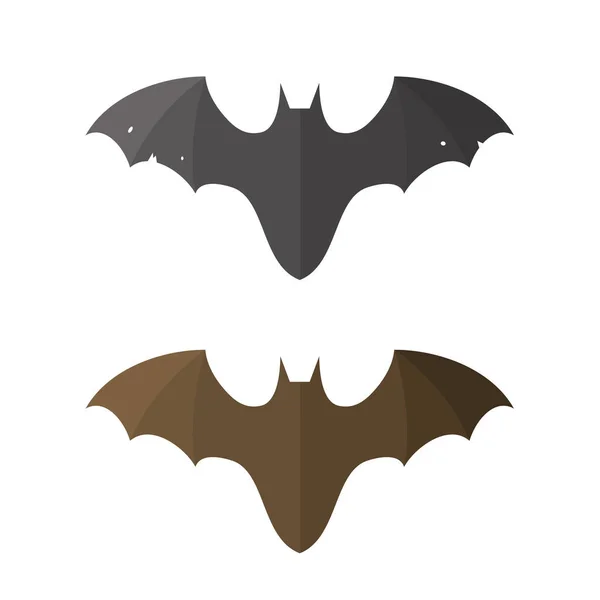 Plat stijl logo van bat — Stockvector