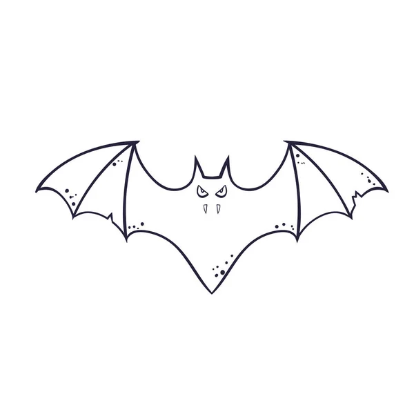 Vampier-Halloween symbool-bat logo — Stockvector