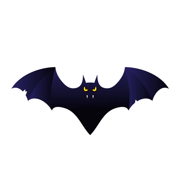 Vampier-Halloween symbool-bat logo — Stockvector