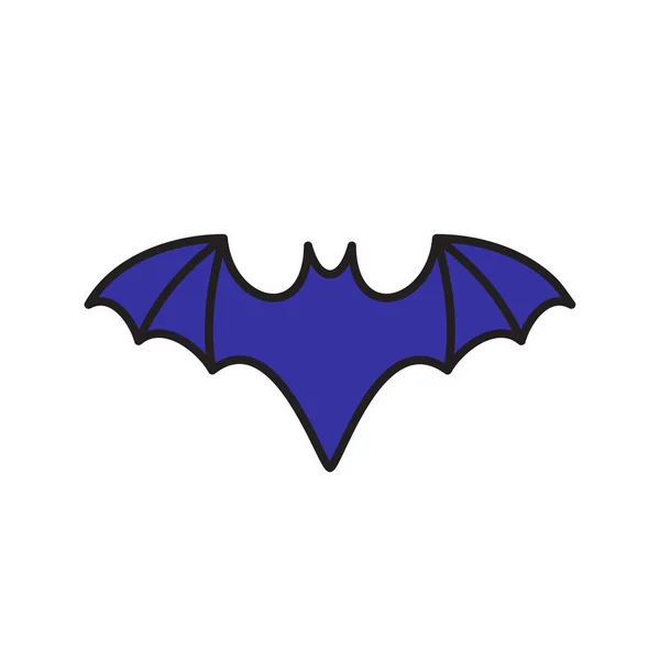 Grafisch logo van Blue bat — Stockvector