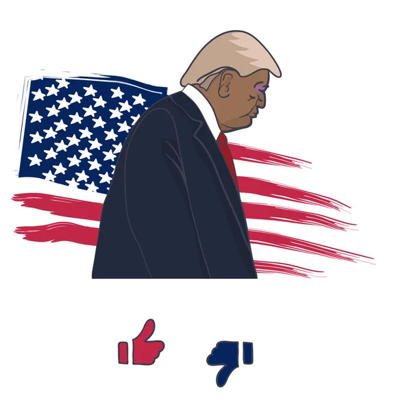 Junio 2020 Donald Trump Candidato Presidencial Republicano Ilustración Dibujos Animados — Archivo Imágenes Vectoriales