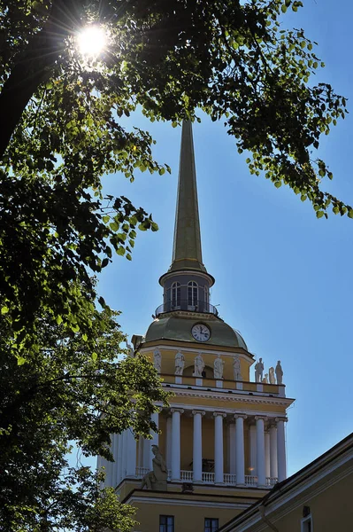 Saint Pétersbourg Russie Juillet 2020 Bâtiment Amirauté Avec Flèche Dorée — Photo