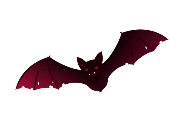 Scary Bloody Vampire Bat Cartoon Illustration Halloween Concept - Stok Vektor