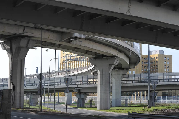 Apoio Saída Estrada Circular São Petersburgo Rússia — Fotografia de Stock