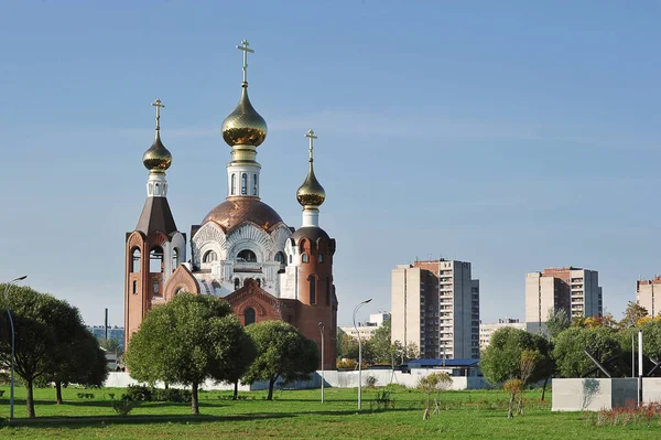 Orthodox Church Construction Saint Petersburg Russia — Stock Photo, Image