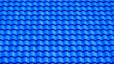 Mavi beton kiremitlerin eğim açısı görünümü