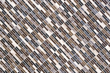 Çapraz soyut dikdörtgen mozaik mozaik deseni mermer döşeme duvar arka planı kahverengi ton biçiminde