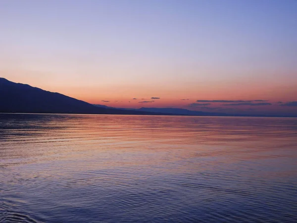 Prachtige Zonsondergang Neoi Poroi Griekenland — Stockfoto