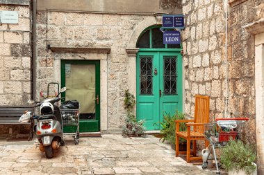 Hırvatistan 'ın küçük Korcula kasabası