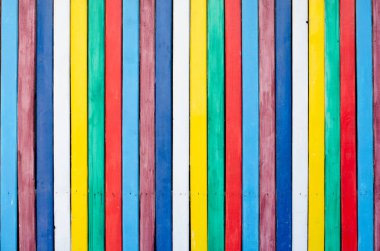 Arka plan olarak renkli ahşap plakalar Placard