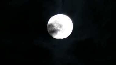 Ay gece siyah gökyüzü çok parlak olduğunu,