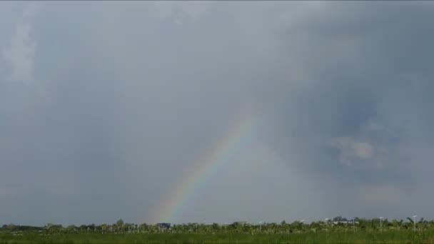 Tiempo Lapso Video Arco Iris Las Nubes — Vídeo de stock