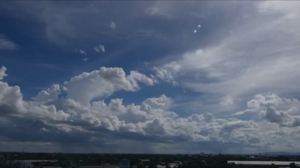 Beautiful Time Lapse Shot Overlooking City — Stock Video