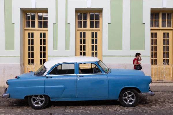 Kuba 2019 Barevné Staré Auto Používané Jako Taxi Nebo Doprava — Stock fotografie
