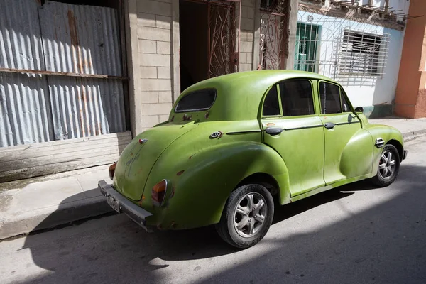 Kuba 2019 Színes Régi Autó Használt Taxi Vagy Szállítás Ezek — Stock Fotó