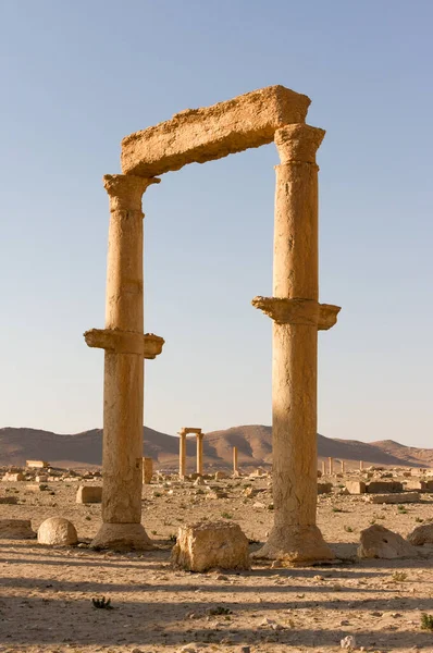 Palmyre Síria 2009 Este Local Antigo Tem Muitas Ruínas Roman — Fotografia de Stock
