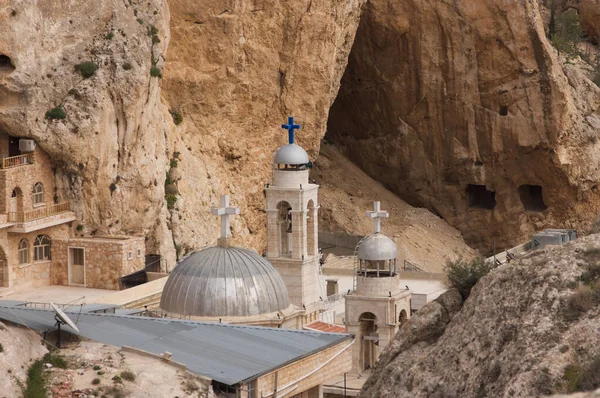 Maaloula, Suriye 04.14.2009, Aziz Thecla manastırı ve manastırı olan küçük bir Hıristiyan kasabasıdır. Yunan Ortodoks ve Katolik manastırı ve manastırı