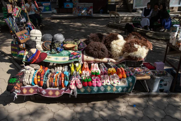 Sighnaghi, Georgia 05.10.2019 craft stall in market — 스톡 사진