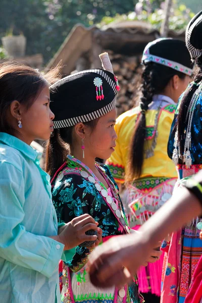 Luang Namtha Laos 2011 Imágenes Muy Raras Niños Hmong Región — Foto de Stock