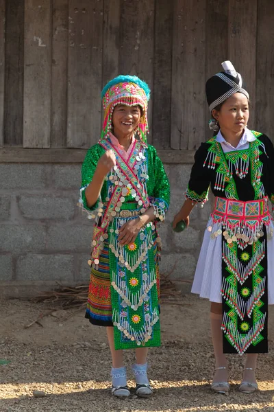 Luang Namtha Laos 2011 Imágenes Muy Raras Niños Hmong Región — Foto de Stock