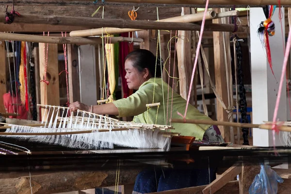 Ban Napia Près Phonsavan Laos Village Tisserands Locaux Faire Des — Photo