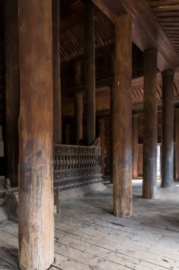 Bagaya Manastırı, Inwa Myanmar 12.2015 Meşe Manastırı. 