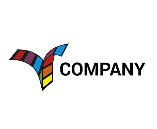 Filmkino Animationsstudio Unterhaltung Logo Design Konzept Für Theater Und Show — Stockvektor