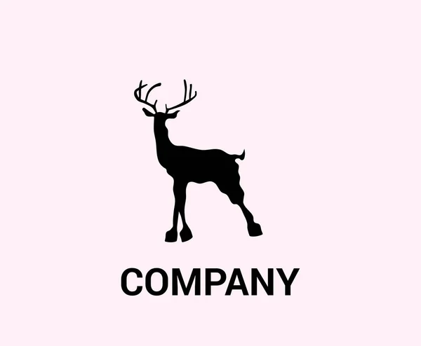 nature animal wild life shadow of deer logo design idea concept illustration