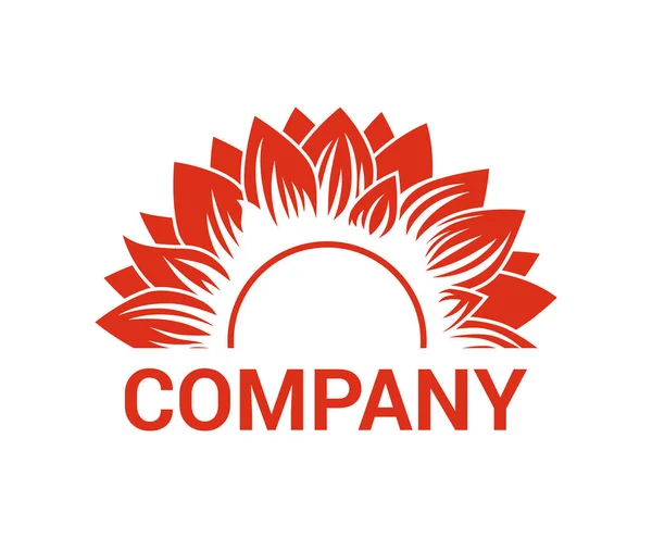 kırmızı çiçek doğa bitki çiçek logo tasarım illüstrasyon kavramı