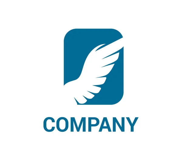Flügel Silhouette Des Adlers Und Engel Logo Design Illustration Konzept — Stockvektor