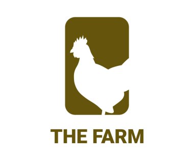 tarım iş ve sanayi ile tavuk siluet için canlı hisse senedi logo tasarım illüstrasyon kavramı kullanın
