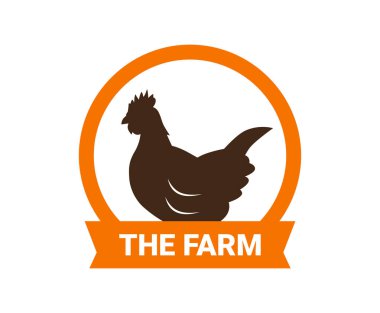 tarım iş ve sanayi ile yeşil tavuk siluet için canlı hisse senedi logo tasarım illüstrasyon kavramı kullanın