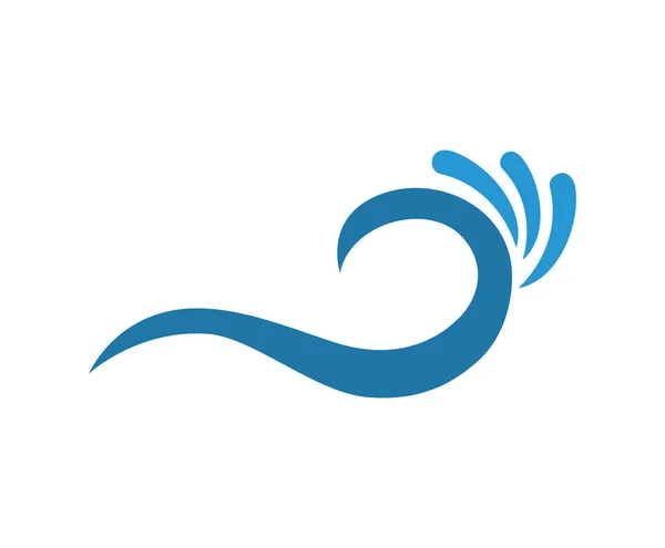 Blue Sea Ocean Wave Vector Logo Design Idea Template Illustration — Stock Vector