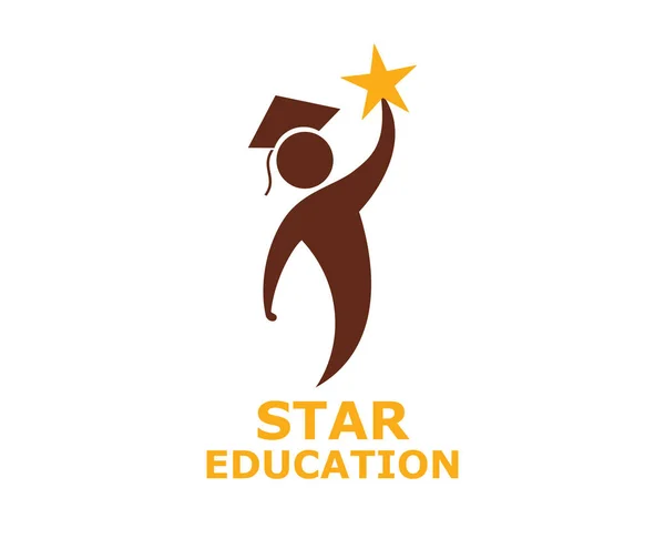 kahverengi insanlar öğrenci mezuniyet Akademik Eğitim Okulu Üniversitesi Tasarım simgesi illüstrasyon logo tasarım konsepti