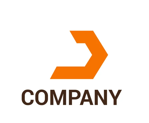 Concepto Diseño Logotipo Símbolo Marca Abstracta Genérica Con Color Naranja — Archivo Imágenes Vectoriales