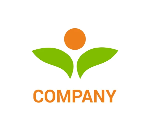Zöld Levél Logo Design Ábra Mezőgazdasági Ágazatok Vagy Üzleti — Stock Vector