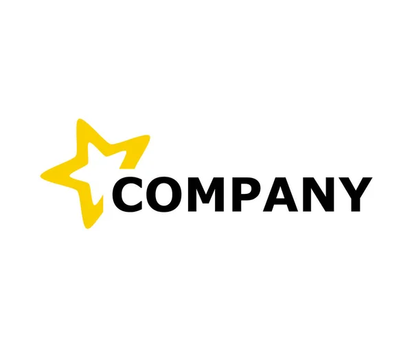 Kolor Złota Supergwiazda Logo Design Ilustracja Pomysłem — Wektor stockowy