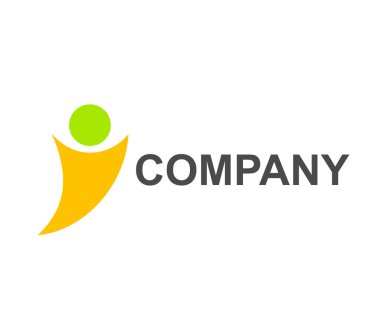 etkinlik eğlenceli çocuklar soyut siluet logo tasarım illüstrasyon kavramı için eğitim grubu ya da toplum içinde açık ve park için