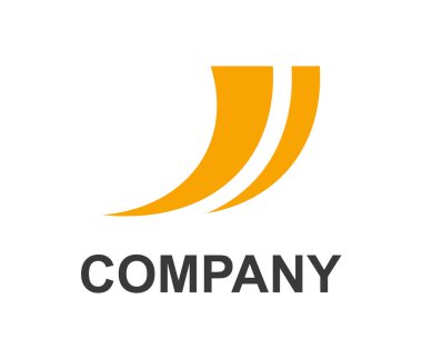 turuncu renk şerit şekli harf j ok gibi yol gibi açmak veya yol logo tasarım fikir konsept illüstrasyon soyut